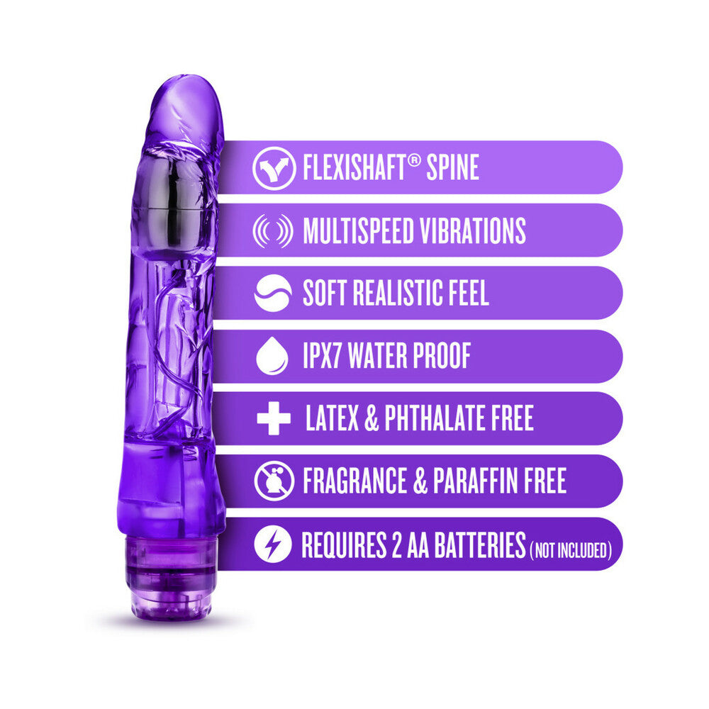 Naturally Yours Mambo Vibe Realistic 9 inches Vibrating Dildo Purple