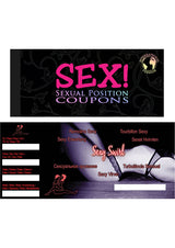 Kheper Games International Sex Coupons Kama Sutra cover featuring various sexual position coupons for couples.