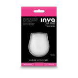 Inya the Rose Glow in the Dark Suction White packaging featuring a sleek design for air pulse stimulation.