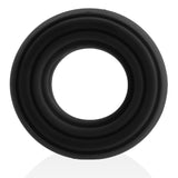 Oxballs Roto Grooved Gripper-Ribbed Cockring Black Fog with a ribbed design for enhanced grip and performance.