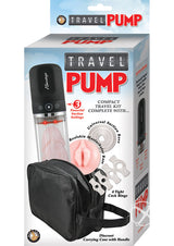 Nasstoys Travel Pump Compact Penis Pump Kit packaging with suction pump, cock rings, and travel case.