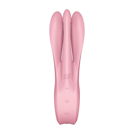 Satisfyer Threesome 1 Lay-On Vibrator Pink with flexible arms for targeted stimulation.