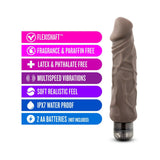 X5 Plus Hard On Realistic 9 inches Vibrating Dildo Brown