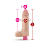 X5 Plus Realistic 7 inches Vibrating Dildo Beige