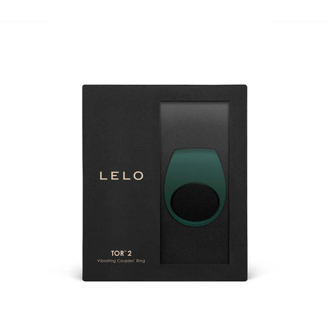LELO Tor 2 Vibrating Couples Ring Green in elegant packaging, designed for enhanced pleasure and intimacy.
