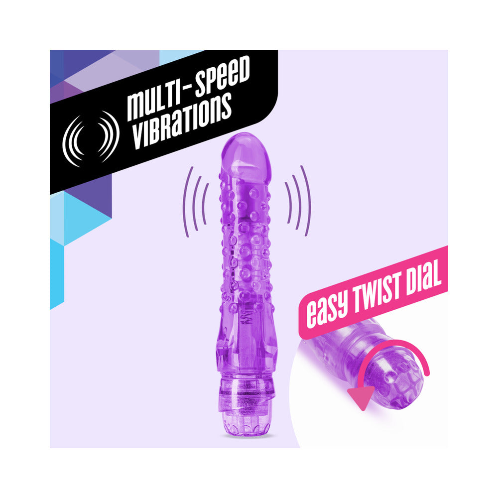 Naturally Yours Bump n' Grind Textured Slimline Vibrator Purple