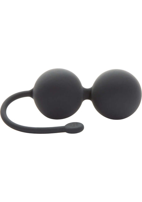 Fifty Shades of Grey Tighten and Tense Jiggle Balls Black for pelvic floor strengthening and gentle sensation.