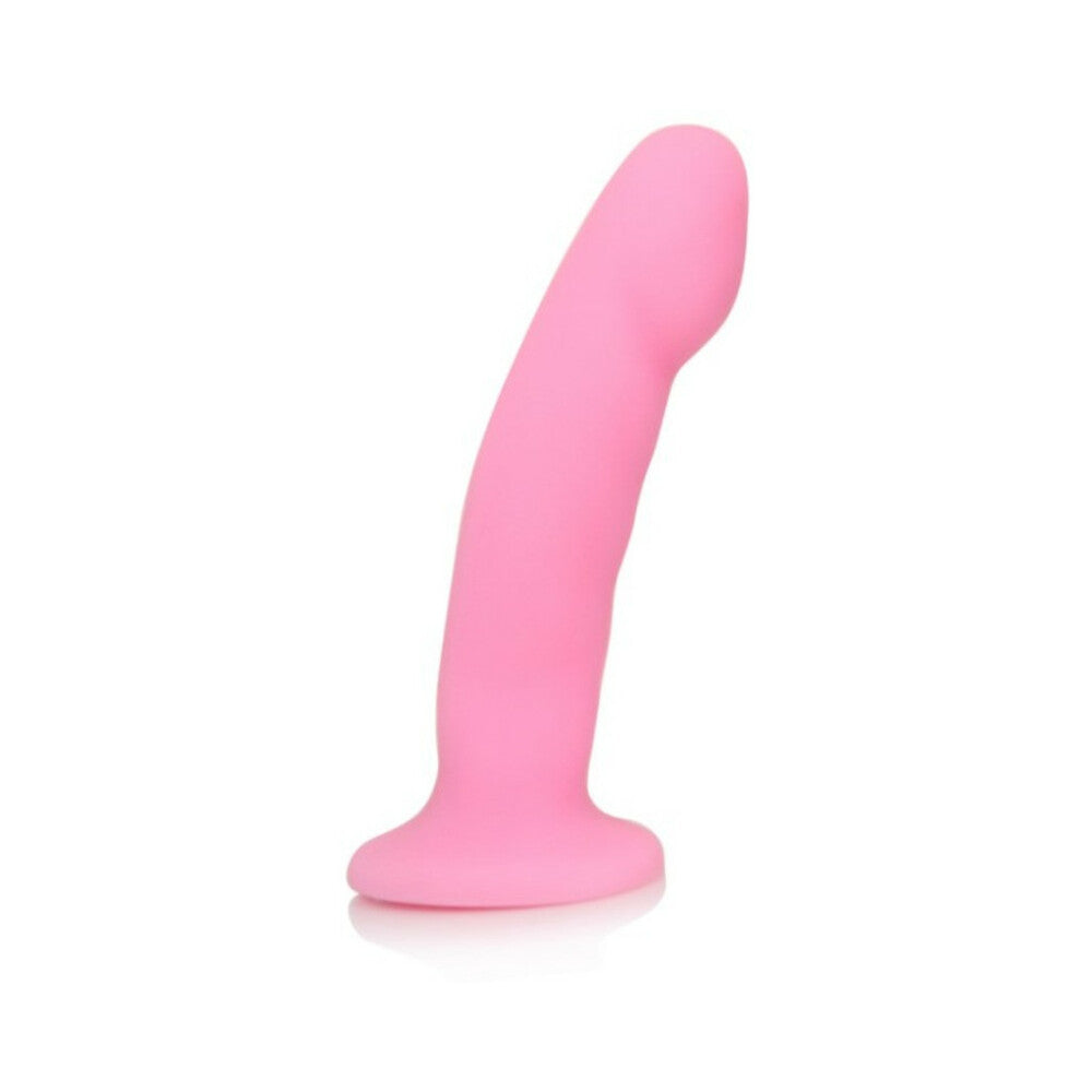 Luxe Cici 6.5 inches Curved Silicone Dildo Pink