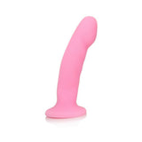 Luxe Cici 6.5 inches Curved Silicone Dildo Pink