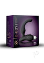 O Boy Silicone Prostate and Perineum Stimulator Black packaging with sleek design and features highlighted.