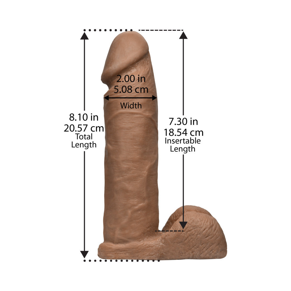 Vac-U-Lock - 8-Inch ULTRASKYN Cock Brown