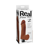 Real Feel Lifelike Toyz No. 2 Realistic 7.25 inches Vibrating Dildo With Balls Brown