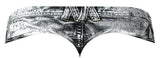 Male Power Dirty Denim Thong Blue S/M featuring a denim print and faux zipper design for men's underwear.