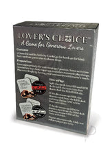 Behind Closed Door Lovers Choice Game For Couples box design with game contents and instructions for couples.
