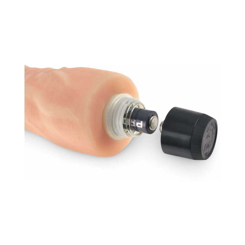 Real Feel Lifelike Toyz No. 13 Realistic 8 inches Vibrating Dildo With Balls Beige