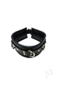 Rouge 3 D-Ring Padded Leather Adjustable Collar Black, featuring a sophisticated design and durable construction.