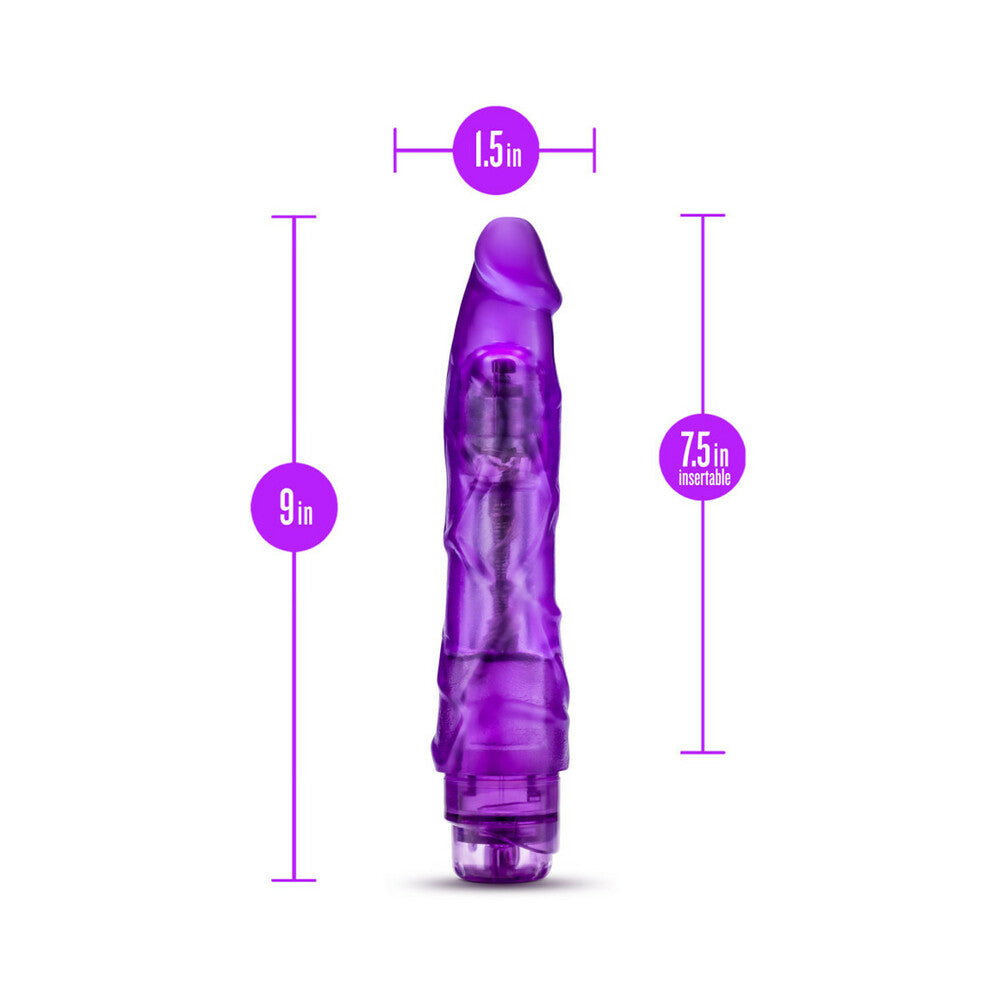 B Yours Vibe 1 Realistic 9 inches Vibrating Dildo Purple