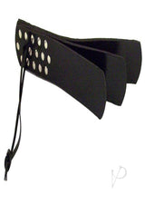Rouge Leather Three Flap Paddle Black is a striking impact toy for sensation play.