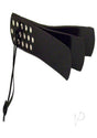 Rouge Leather Three Flap Paddle Black is a striking impact toy for sensation play.