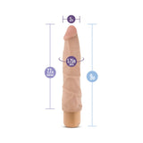 Dr. Skin Vibe 1 Realistic 9 inches Vibrating Dildo Beige