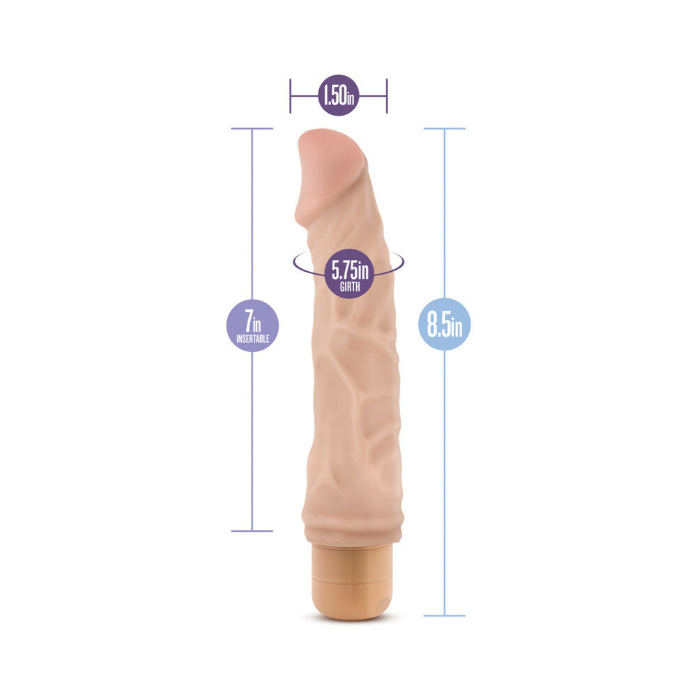 Dr. Skin Vibe 6 Realistic 8.75 inches Vibrating Dildo Beige