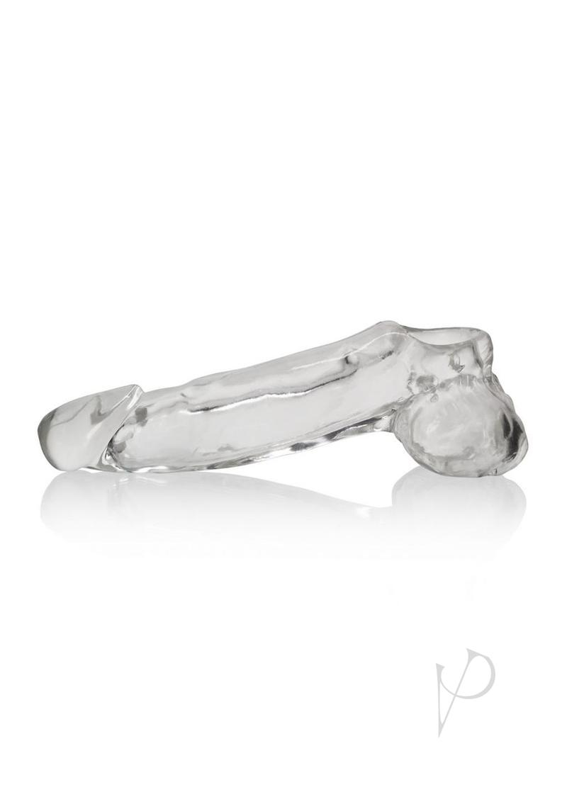 Oxballs Daddy Cock Sheath Clear for added length and girth, with a soft, see-through design.