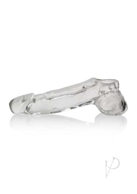 Oxballs Daddy Cock Sheath Clear for added length and girth, with a soft, see-through design.