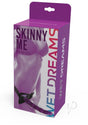 Wet Dreams Skinny My Strap-On 7 inch Purple packaging with bold graphics and a comfortable strap-on design.
