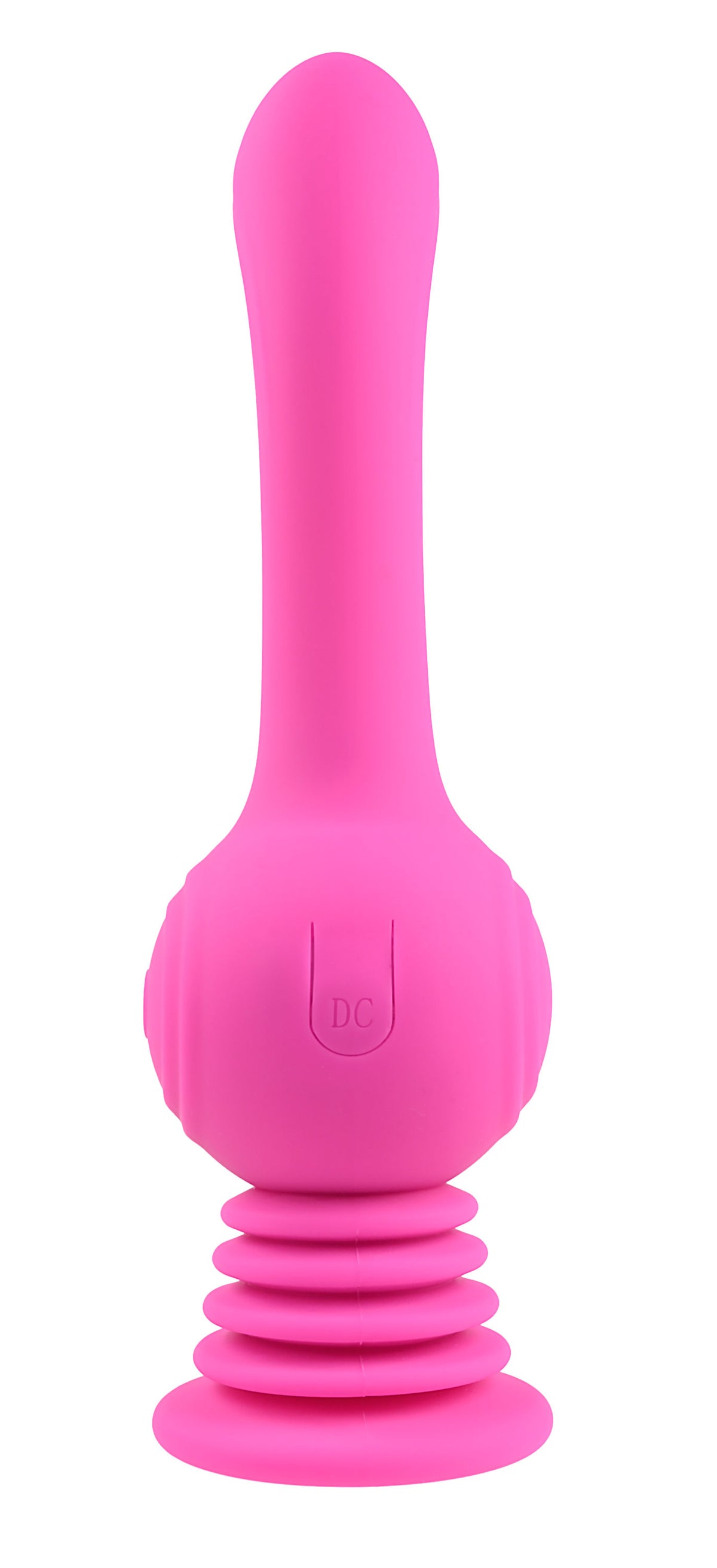 Gyro Vibe Silicone Suction Cup Vibrator Pink - high-intensity vibrator with suction cup base for dynamic pleasure.