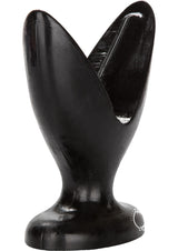 COLT Expander Plug Butt Plug Large Black displayed, showcasing its flared design and interlocking structure.