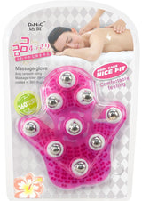 Simple and True Roller Balls Massager Glove Pink packaging showcasing the innovative massage glove.