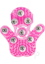 Simple and True Roller Balls Massager Glove Pink for effortless muscle relief and soothing massage experience.