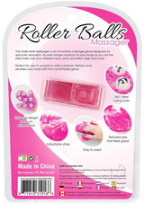 Simple and True Roller Balls Massager Glove Pink packaging showcasing features and adjustable strap for easy use.