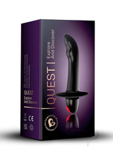Rocks Off Quest 10 Speed Prostate Stimulator Black packaging showcasing sleek design and features for intimate exploration.