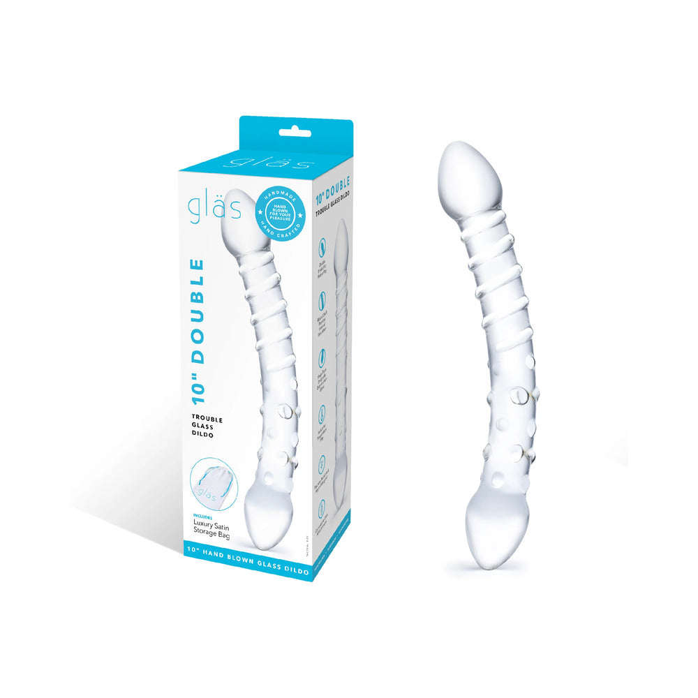 Glas 10 inches Double Trouble Glass Dildo