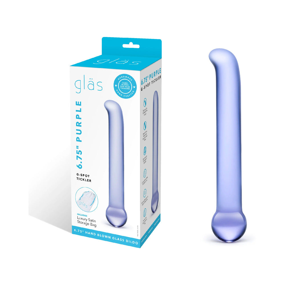 Glas 6.75 inches Purple G-Spot Tickler Glass Dildo