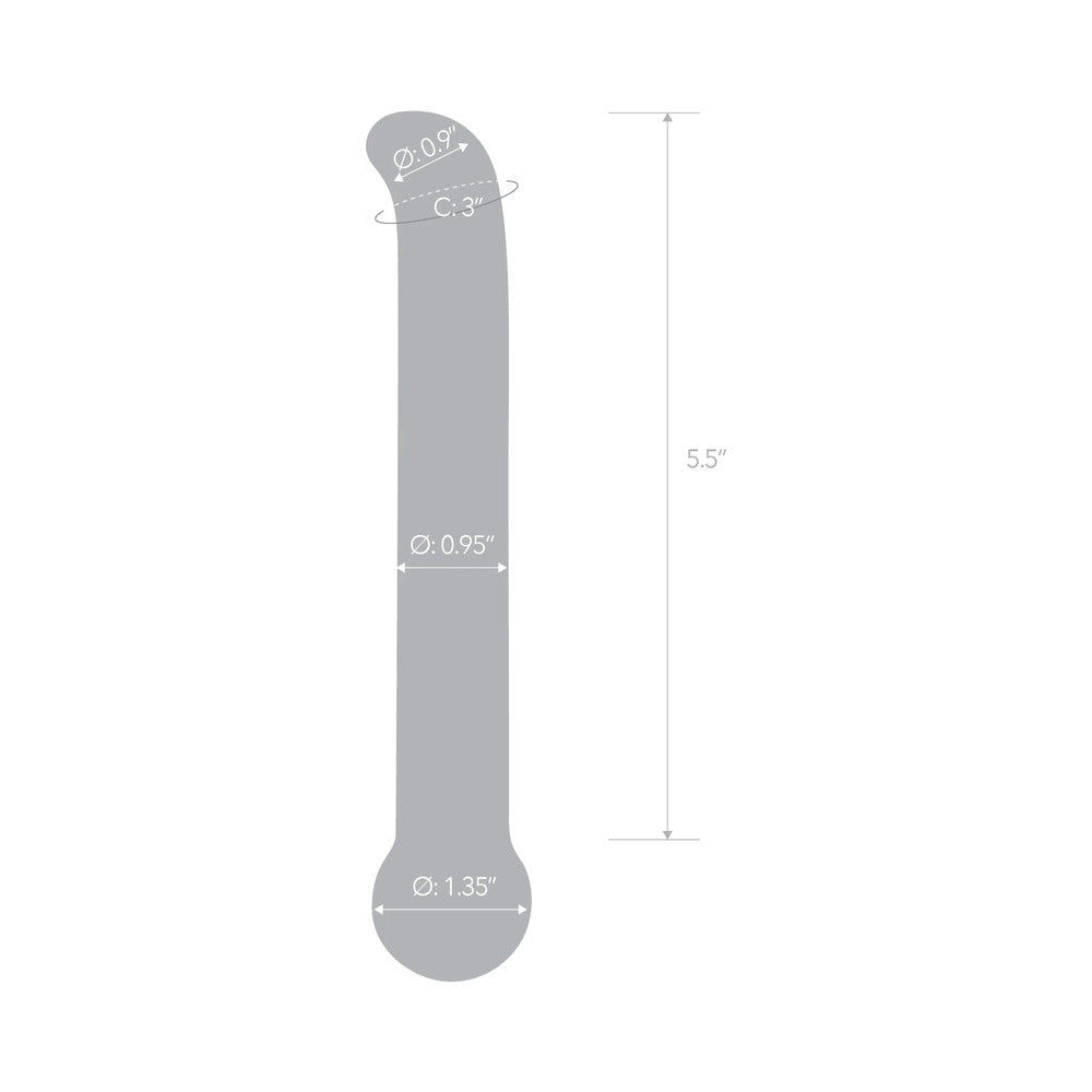 Glas 6.75 inches Purple G-Spot Tickler Glass Dildo