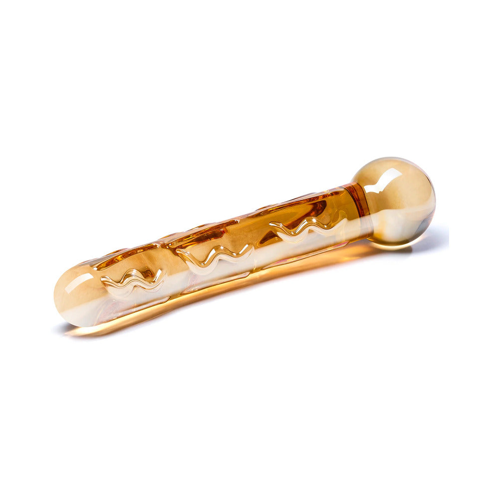 Glas 7.5 inches Orange Tickler Glass Dildo