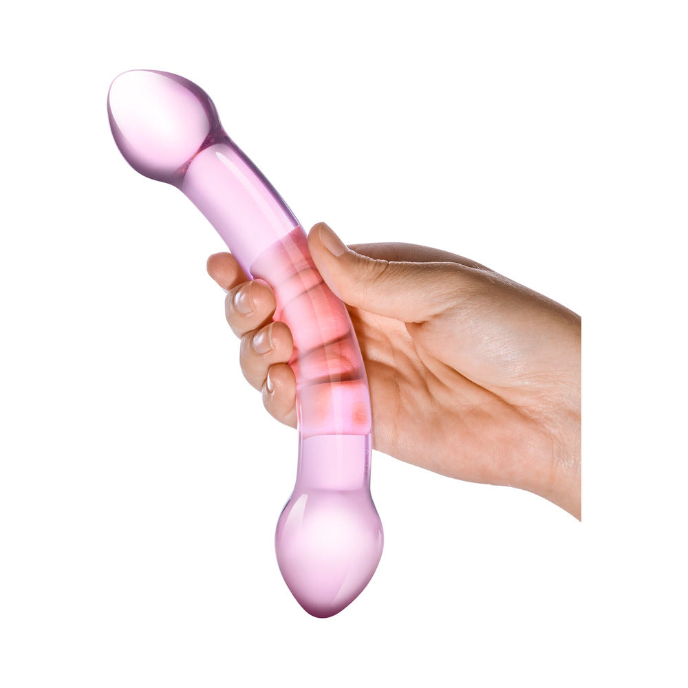 Glas 7.25 inches Double Trouble Purple Glass Dildo