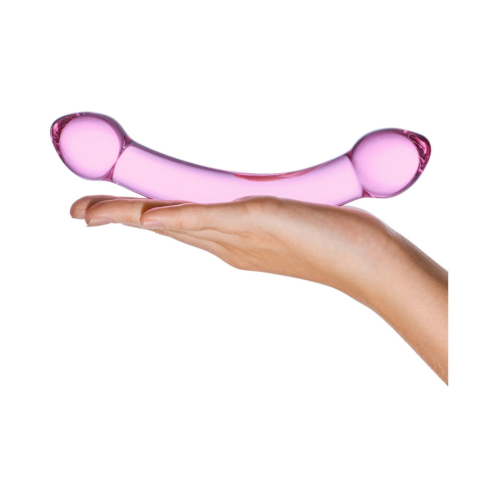 Glas 7.25 inches Double Trouble Purple Glass Dildo