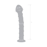 Glas 7.5 inches Blue Spiral Glass Dildo
