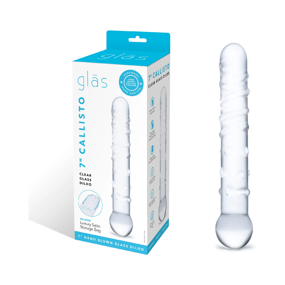 Glas 7 inches Callisto Clear Glass Dildo