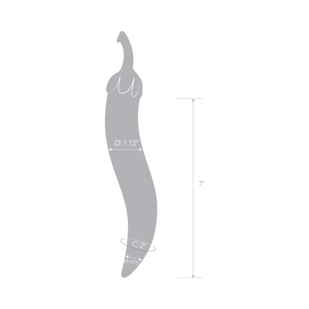 Glas 8.25 inches Glass Naturals Chili Pepper Dildo