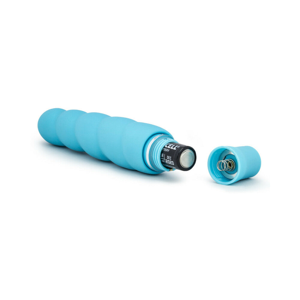 Blush Luxe Anastasia Silicone Slimline Vibrator Aqua