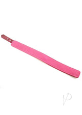Rouge Plain Leather Adjustable Collar 1 Ring Pink, a stylish pink leather collar with adjustable features.