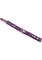 Rouge Plain Leather Adjustable Collar 1 Ring Purple featuring durable leather and a striking purple finish.