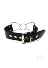 Rouge Leather Adjustable Spider Gag Black with stainless steel frame and leather straps for bondage