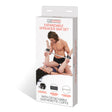 Lux Fetish Expandable Spreader Bar Set with Cuffs packaging displaying adjustable bar and cuffs for restraint play.