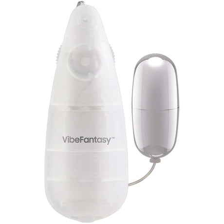 Vibefantasy Silver Bullet With Remote Control, sleek design with a wired remote for enhanced pleasure.