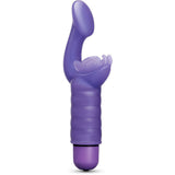 Vibefantasy Butterfly G-spot Kisser Vibrator Purple showcasing its ergonomic design and unique butterfly clitoral tickler.